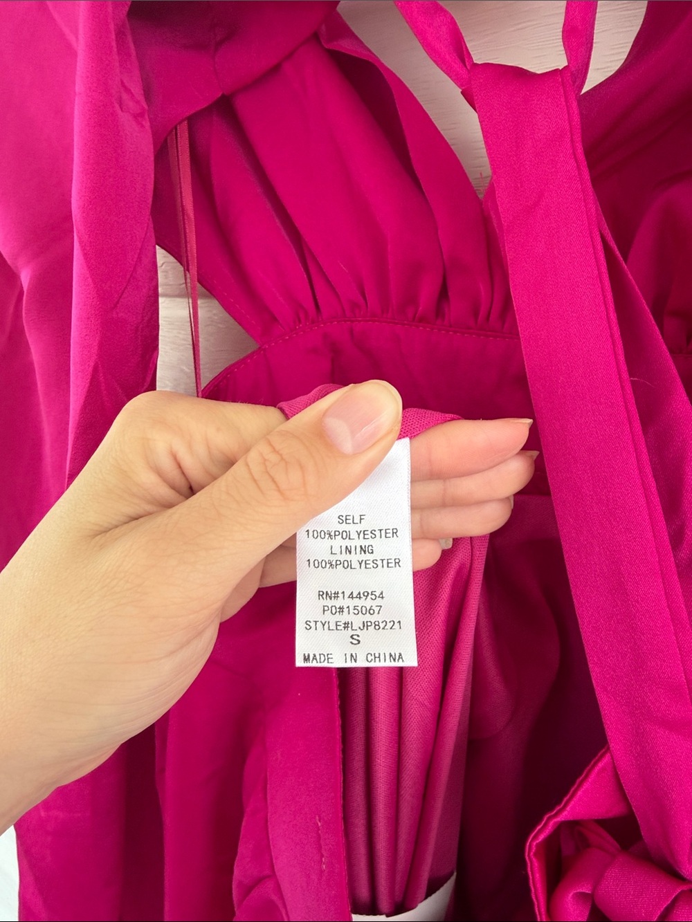 NWT AKIRA Hot Pink Satin Jumpsuit with Lace-Up Back Glam Wide Leg Statement - Picture 14 of 16